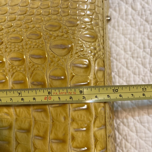Brahmin Yellow Crocodile Embossed Women's Bag - Picture 6 of 12